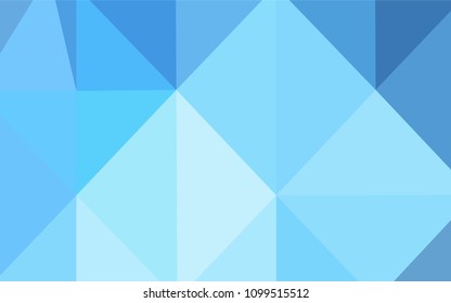 Dark BLUE vector shining triangular cover. Shining polygonal illustration, which consist of triangles. Brand-new style for your business design.