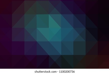 Dark BLUE vector shining triangular layout. A completely new color illustration in a polygonal style. A completely new template for your banner.