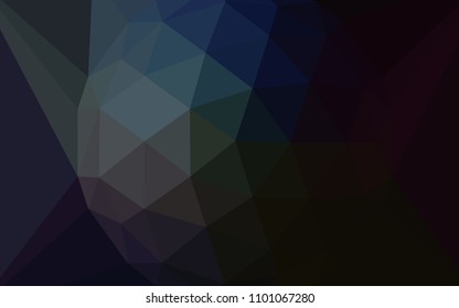 Dark BLUE vector shining triangular cover with a gem in a centre. Polygonal illustration, which consists of triangles. Brand new design for your business.