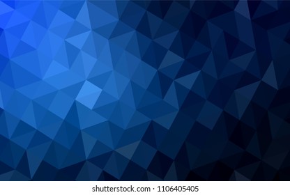 Dark BLUE vector shining triangular layout. Colorful illustration in abstract style with triangles. Textured pattern for your backgrounds.