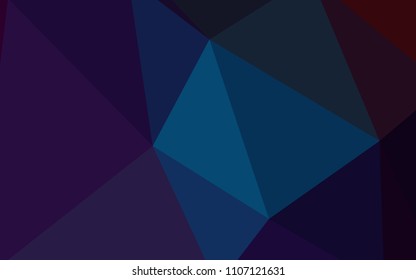 Dark BLUE vector shining triangular layout. Shining colorful illustration with triangles. New template for your brand book.