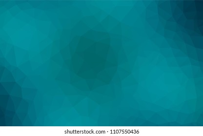 Dark BLUE vector shining triangular backdrop. Creative illustration in halftone style with triangles. Triangular pattern for your design.