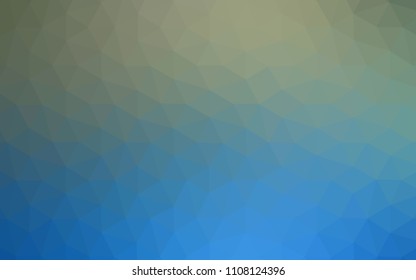 Dark BLUE vector shining triangular backdrop. Elegant bright polygonal illustration with gradient. A completely new design for your leaflet.