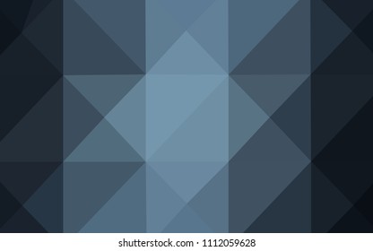 Dark BLUE vector shining triangular cover. Elegant bright polygonal illustration with gradient. A new texture for your design.