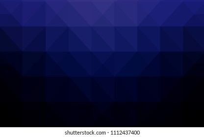 Dark BLUE vector shining triangular layout. Colorful illustration in abstract style with triangles. New template for your brand book.