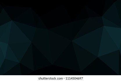 Dark BLUE vector shining triangular cover. Creative geometric illustration in Origami style with gradient. Triangular pattern for your design.