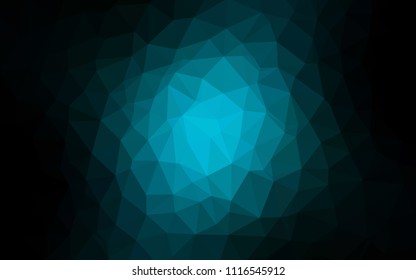 Dark BLUE vector shining triangular layout. Creative geometric illustration in Origami style with gradient. Textured pattern for your backgrounds.