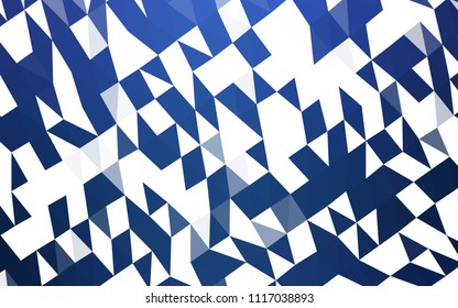 Dark BLUE vector shining triangular pattern. Shining illustration, which consist of triangles. Brand new style for your business design.