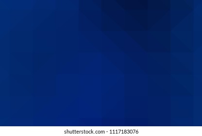 Dark BLUE vector shining triangular layout. Glitter abstract illustration with an elegant triangles. Polygonal design for your web site.