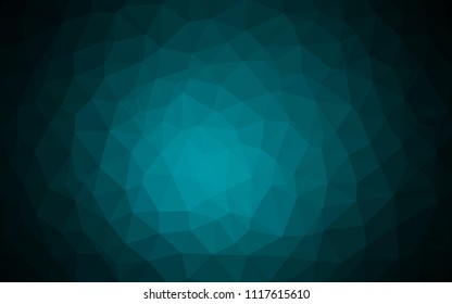 Dark BLUE vector shining triangular layout. Creative geometric illustration in Origami style with gradient. Brand new style for your business design.