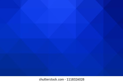 Dark BLUE vector shining triangular backdrop. Elegant bright polygonal illustration with gradient. A completely new design for your leaflet.