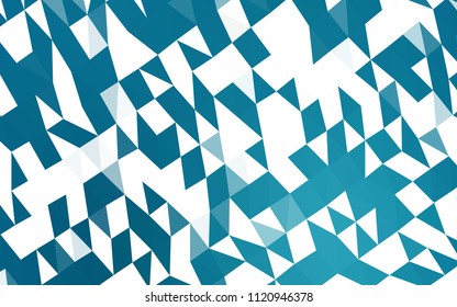 Dark BLUE vector shining triangular pattern. Triangular geometric sample with gradient.  A new texture for your design.