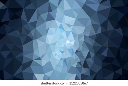 Dark BLUE vector shining triangular backdrop. Modern abstract illustration with triangles. Polygonal design for your web site.