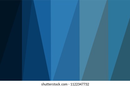 Dark BLUE vector shining triangular layout. Creative illustration in halftone style with gradient. That pattern can be used as a part of a brand book.