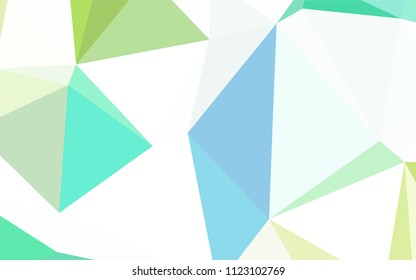Dark BLUE vector shining triangular layout. Creative illustration in halftone style with triangles. A completely new design for your leaflet.