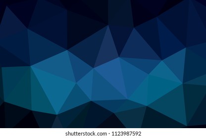 Dark BLUE vector shining triangular backdrop. Modern abstract illustration with triangles. A completely new design for your leaflet.
