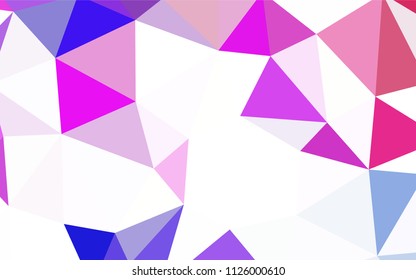Dark BLUE vector shining triangular backdrop. Shining colorful illustration with triangles. Template for cell phone's backgrounds.