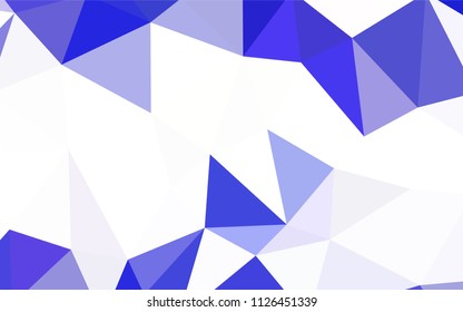Dark BLUE vector shining triangular cover. A completely new color illustration in a polygonal style. A new texture for your web site.