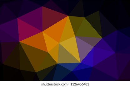 Dark BLUE vector shining triangular layout. Polygonal abstract illustration with gradient. A new texture for your web site.