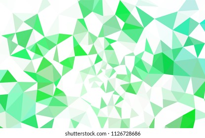 Dark BLUE vector shining triangular cover. Colorful illustration in polygonal style with gradient. Completely new template for your banner.