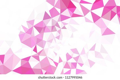 Dark BLUE vector shining triangular cover. Creative illustration in halftone style with triangles. A new texture for your web site.