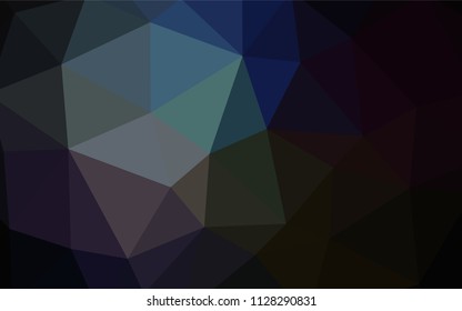 Dark BLUE vector shining triangular layout. A completely new color illustration in a polygonal style. Best triangular design for your business.