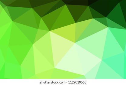 Dark BLUE vector shining triangular layout. Geometric illustration in Origami style with gradient.  Triangular pattern for your design.