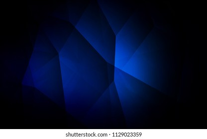 Dark BLUE vector shining triangular backdrop. Shining colorful illustration with triangles. Template for cell phone's backgrounds.