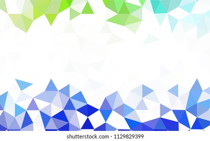 Dark BLUE vector shining triangular cover. Glitter abstract illustration with an elegant triangles. Pattern for a brand book's backdrop.