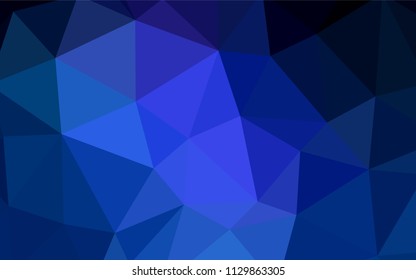 Dark BLUE vector shining triangular layout. Colorful illustration in abstract style with triangles. New template for your brand book.