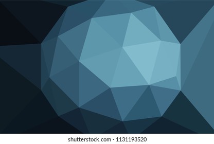 Dark BLUE vector shining triangular layout. Colorful illustration in polygonal style with gradient. A completely new design for your leaflet.