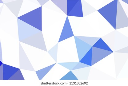 Dark BLUE vector shining triangular cover. Colorful illustration in polygonal style with gradient. Brand new design for your business.