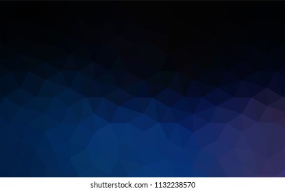 Dark BLUE vector shining triangular layout. Triangular geometric sample with gradient.  New template for your brand book.