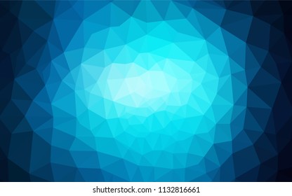 Dark BLUE vector shining triangular layout. A sample with polygonal shapes. Polygonal design for your web site.