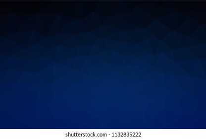 Dark BLUE vector shining triangular layout. Triangular geometric sample with gradient.  Pattern for a brand book's backdrop.