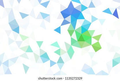 Dark BLUE vector shining triangular layout. Glitter abstract illustration with an elegant triangles. Brand new style for your business design.