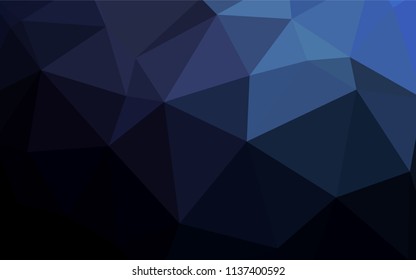 Dark BLUE vector shining triangular layout. Polygonal abstract illustration with gradient. Brand new design for your business.