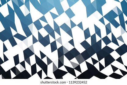 Dark BLUE vector shining triangular pattern. An elegant bright illustration with gradient. A completely new design for your business.