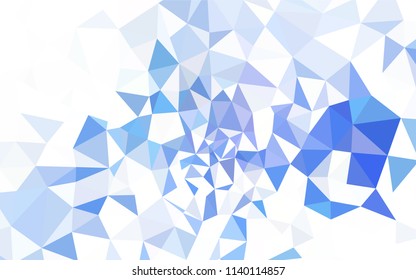 Dark BLUE vector shining triangular cover. Colorful illustration in abstract style with triangles. Polygonal design for your web site.