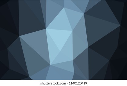 Dark BLUE vector shining triangular layout. Creative geometric illustration in Origami style with gradient. Triangular pattern for your design.