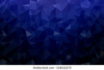 Dark BLUE vector shining triangular layout. A completely new color illustration in a polygonal style. Brand new design for your business.