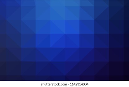 Dark BLUE vector shining triangular layout. Modern abstract illustration with triangles. Polygonal design for your web site.