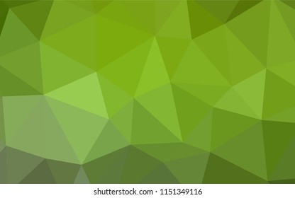 Dark BLUE vector shining triangular cover. Elegant bright polygonal illustration with gradient. Pattern for a brand book's backdrop.