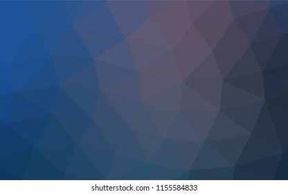 Dark BLUE vector shining triangular background. Creative geometric illustration in Origami style with gradient. The best triangular design for your business.