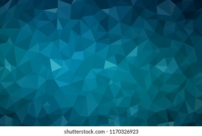 Dark BLUE vector shining triangular layout. Shining polygonal illustration, which consist of triangles. A new texture for your web site.