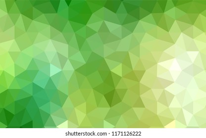 Dark BLUE vector shining triangular cover. Creative illustration in halftone style with triangles. Polygonal design for your web site.