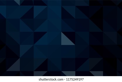 Dark BLUE vector shining triangular cover. A sample with polygonal shapes. A new texture for your web site.