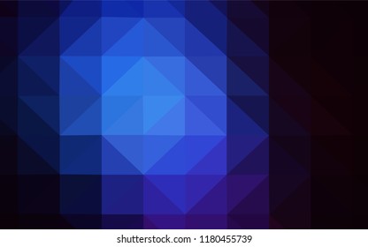 Dark BLUE vector shining triangular backdrop. Glitter abstract illustration with an elegant triangles. Brand new style for your business design.