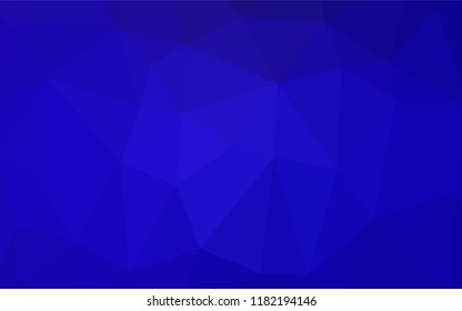 Dark BLUE vector shining triangular cover. A sample with polygonal shapes. The best triangular design for your business.