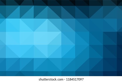 Dark BLUE vector shining triangular layout. Creative geometric illustration in Origami style with gradient. Completely new template for your banner.